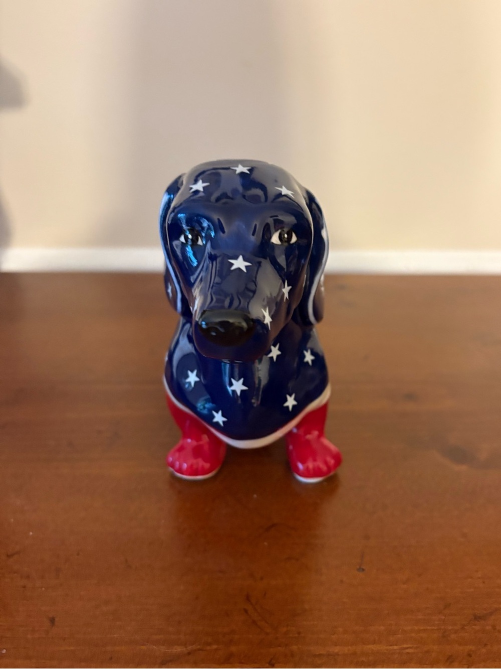 Blue Sky Patriotic American Flag Dachshund Figurine - Red, White & Blue - Picture 2 of 8